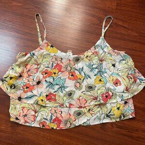 *LA Hearts Floral Crop Top Size Medium